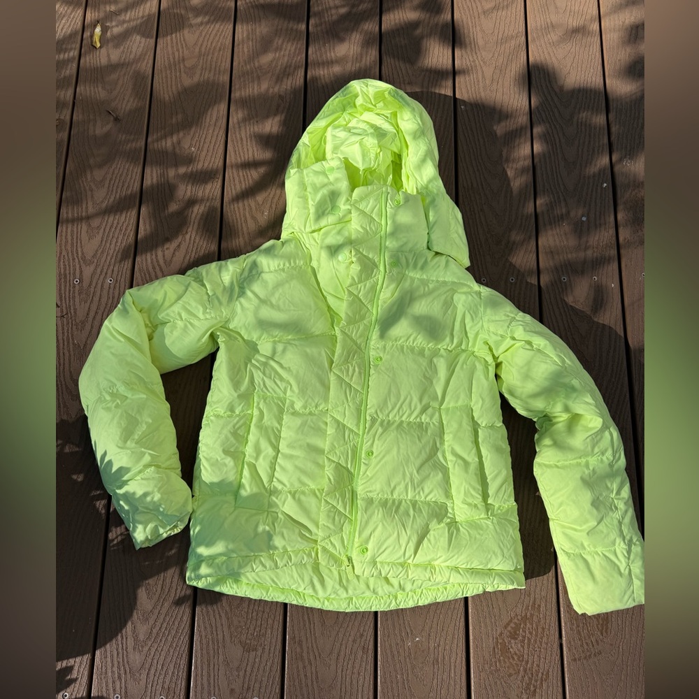 Women's Neon Yellow Puffer Jacket